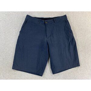 Hylete Performance Flat Front Chino Shorts (Men's‎ 34) Blue